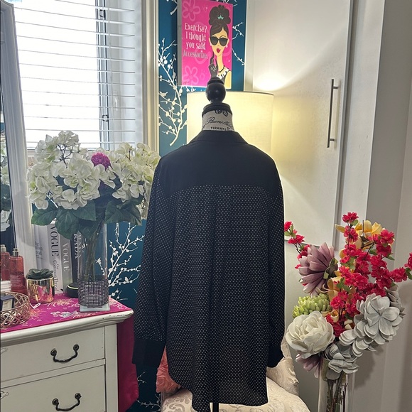 Addition Elle Black and White Patterned Blouse - Picture 7 of 10